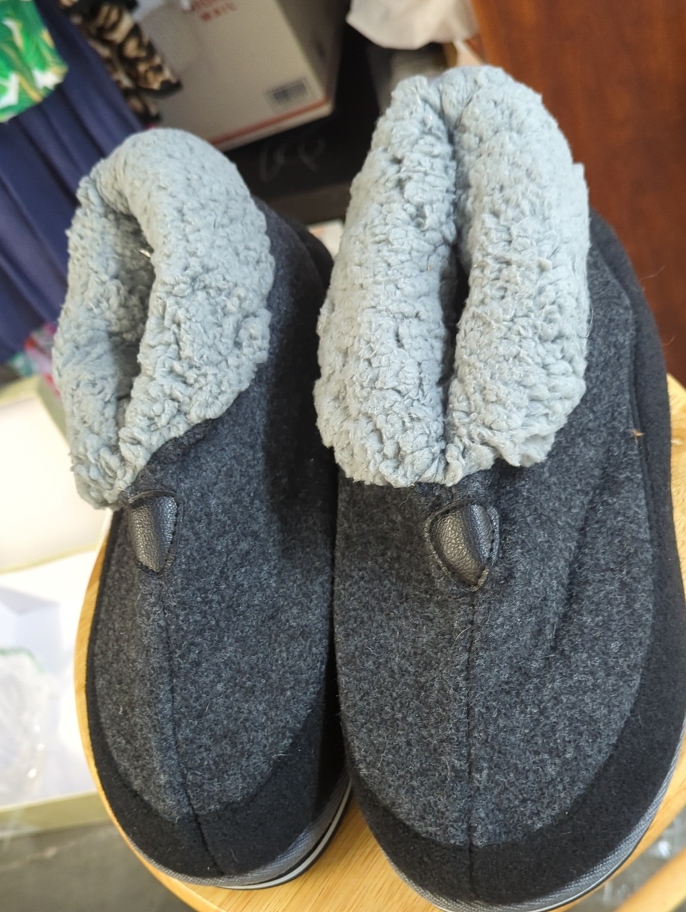Cozy Gray Fleece-Lined Slipper Boots